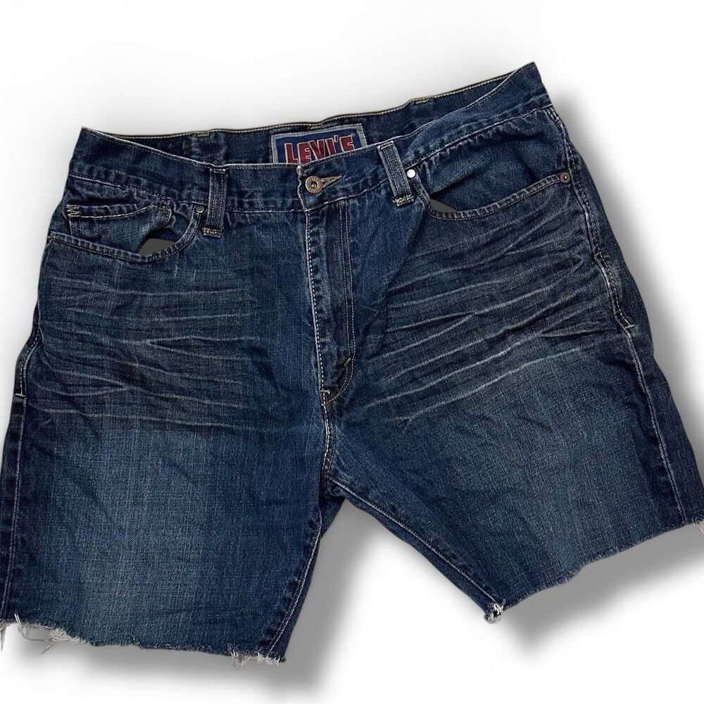 Levi's 527 Jeans Dark Wash Y2K Frayed Cut-Off Shorts Men’s/Women's Sz. 38”